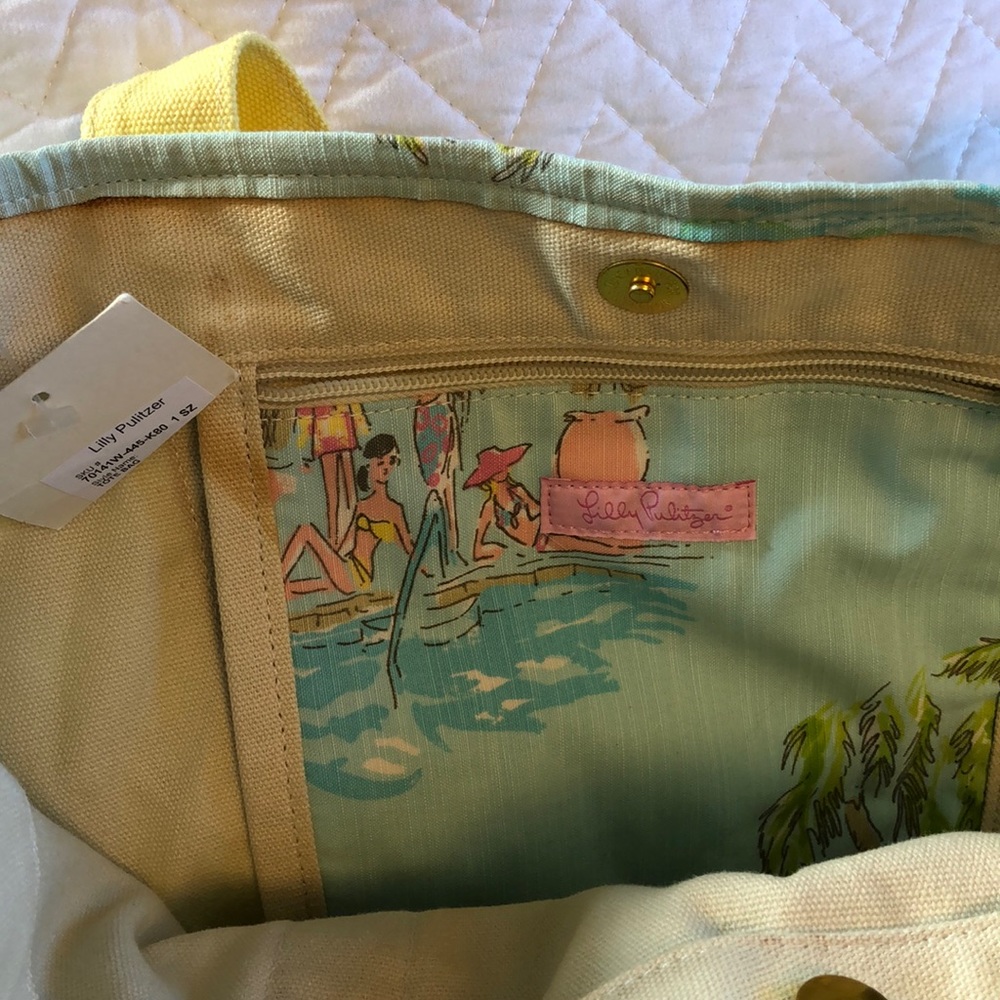 ⭐️New Lilly Pulitzer Canvas Reusable Tote Bag - Picture 4 of 6